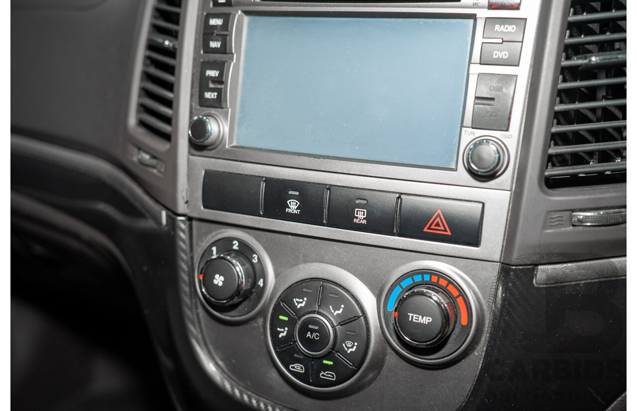 07/2012 Hyundai Santa Fe SLX CRDi (4x4) CM MY12 4d Wagon Black 2.2L 7 Seater