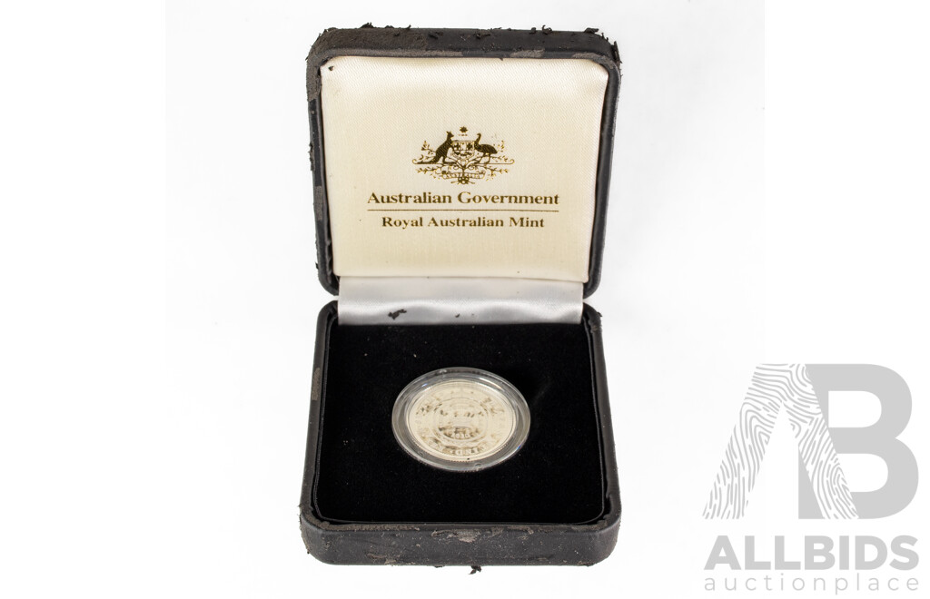 Australian 2013 Silver Proof One Dollar Coin, Holey Dollar and Dump