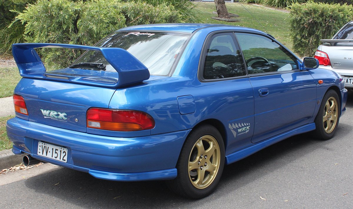 The 1999 Subaru Impreza WRX. Photo: Jeremy, Wikimedia Commons.