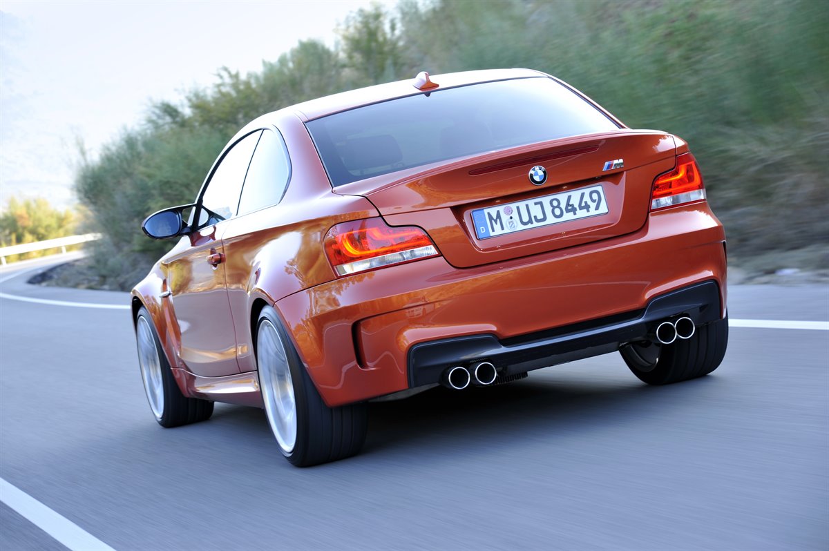 The BMW 1M Coupe, in its hero colour of Valencia Orange. Photo: BMW Group.