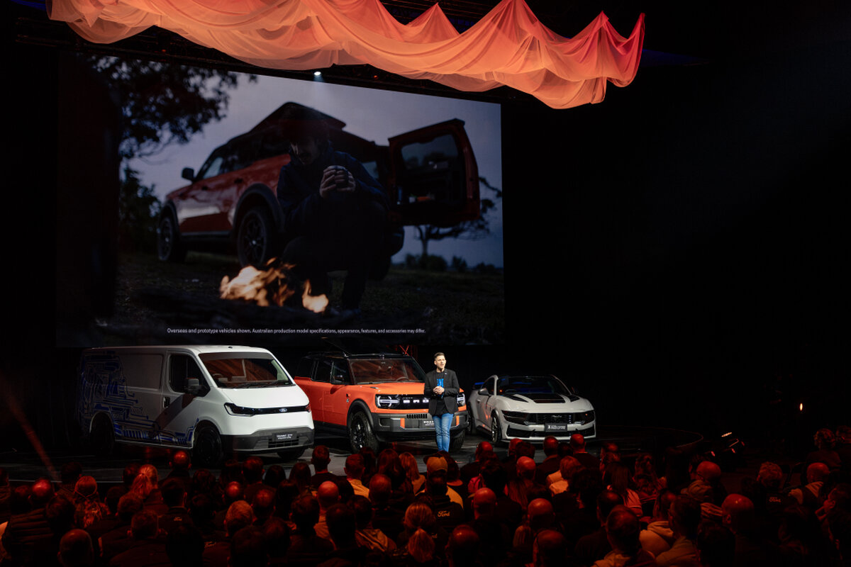 At the Ford Uncovered event in Melbourne, 7 September. Photo: Ford Australia.