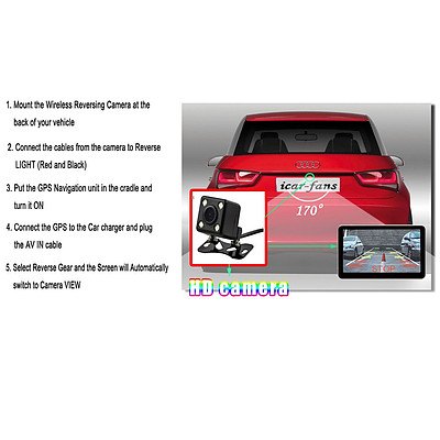5 inch GPS & Wireless Reversing Camera with Night Vision Bluetooth & Australian Maps - Brand New