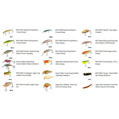 All Rounder 20 Piece Hard Body Lure Tackle Pack - RRP $173.50 - Brand New