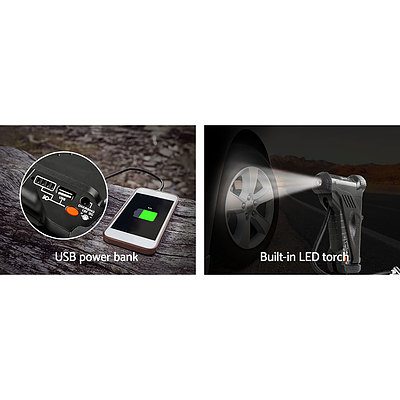 Portable Air Compressor Digital Hawk Cordless Car Pump Tyre Inflator 12V - Brand New - Free Shipping