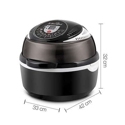 10L 8 Function Convection Oven Cooker - Black - Free Shipping