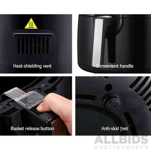 7L Oil Free Air Fryer - Black - Free Shipping