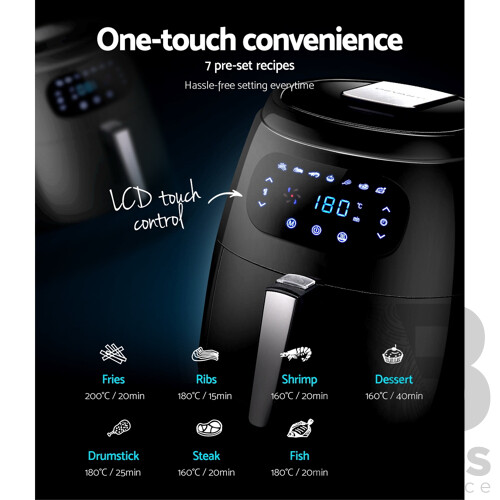 Air Fryer 8.5L LCD Digital Oil Free Deep Frying Cooker Accessories Rack - Brand New - Free Shipping