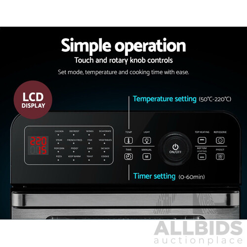 Air Fryer 18L Fryers Oil Free Oven Airfryer Kitchen Cooker Accessories - Brand New - Free Shipping