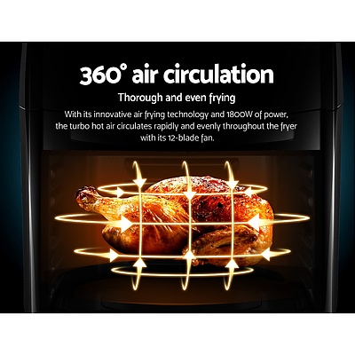 12L Air Fryer LCD Digital Low Oil Deep Frying Oven Healthy Kitchen Cooker - Brand New - Free Shipping