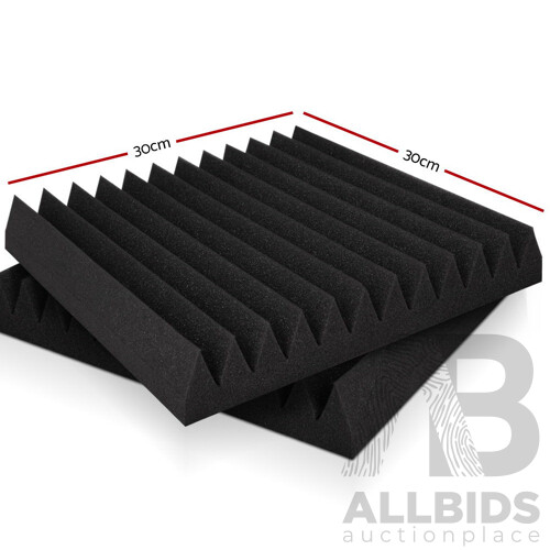 40pcs Studio Acoustic Foam Wedge 30X30CM Black