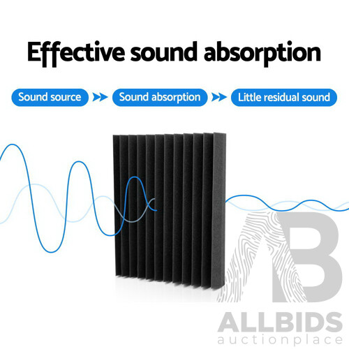 40pcs Studio Acoustic Foam Wedge 30X30CM Black