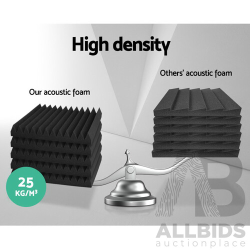 40pcs Studio Acoustic Foam Wedge 30X30CM Black