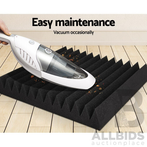 40pcs Studio Acoustic Foam Wedge 30X30CM Black