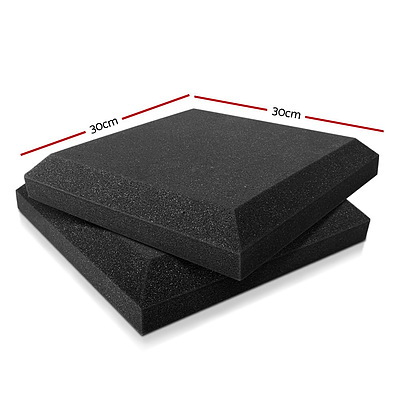 Set of 20 Flat Ceiling Acoustic Foam - Black