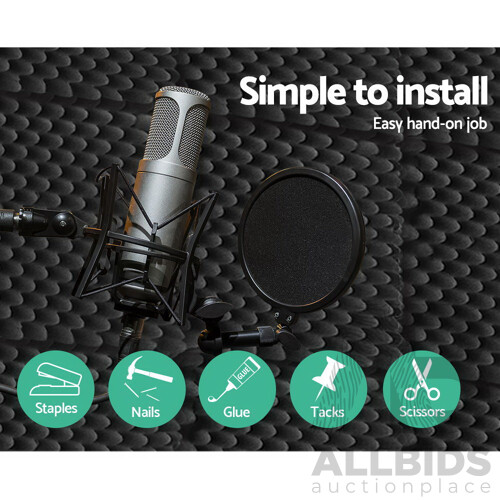 Set of 20 Acoustic Foam - Eggshell