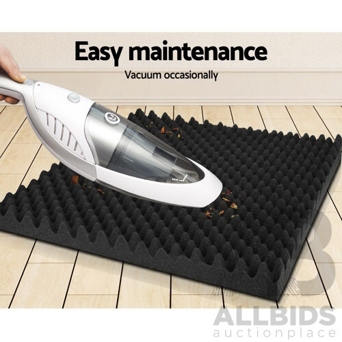 60pcs Studio Acoustic Foam Sound Absorption Proofing Panels 50x50cm Black Eggshell  - Brand New - Free Shipping