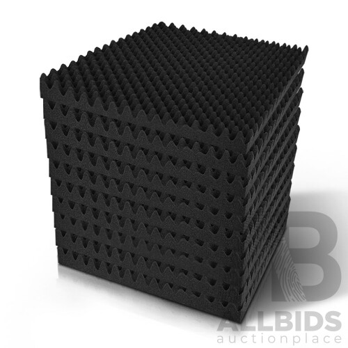 60pcs Studio Acoustic Foam Sound Absorption Proofing Panels 50x50cm Black Eggshell  - Brand New - Free Shipping