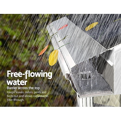 20 Piece Aluminium Gutter Guard - Silver - Free Shipping