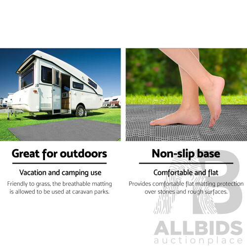4M X 2.5M Annex Matting 600 GSM Floor Mats Mesh Caravan Parks Annexes - Brand New - Free Shipping