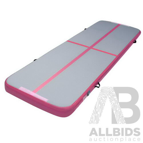 Everfit 3m x 1m Air Track Mat Gymnastic Tumbling Pink and Grey - Brand New - Free Shipping