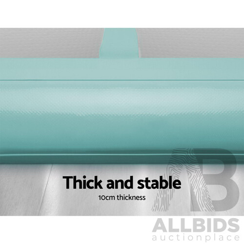 Everfit GoFun 4X1M Inflatable Air Track Mat Tumbling Floor Home Gymnastics Green - Brand New - Free Shipping