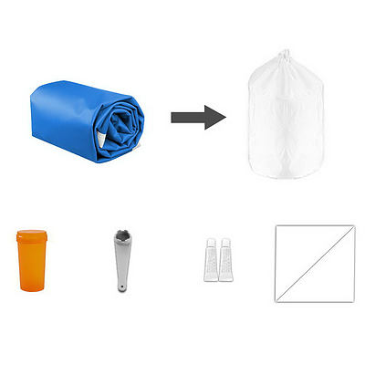 4m x 1m Inflatable Air Track Mat 20cm Thick Gymnastic Tumbling Blue And White - Brand New - Free Shipping