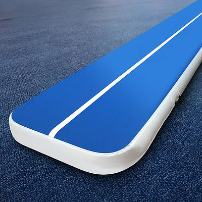 5m x 1m Inflatable Air Track Mat 20cm Thick Gymnastic Tumbling Blue And White - Brand New - Free Shipping