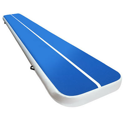 5m x 1m Inflatable Air Track Mat 20cm Thick Gymnastic Tumbling Blue And White - Brand New - Free Shipping