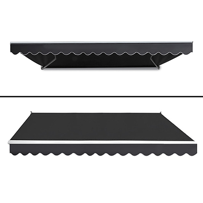 Retractable Outdoor Arm Awning 4 x 3M - Grey - Free Shipping