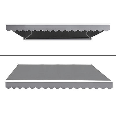 Instahut 4M x 3M Outdoor Folding Arm Awning - Pegru - Free Shipping