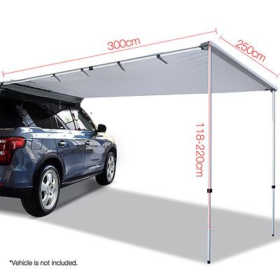 2.5X3M Car Awning  - Grey - Free Shipping