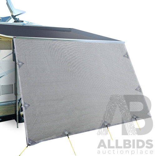 4.0M Caravan Privacy Screens 1.95m Roll Out Awning End Wall Side Sun Shade - Brand New - Free Shipping