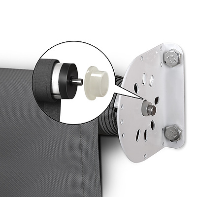 3m x 2.5m Retractable Roll Down Awning - Grey