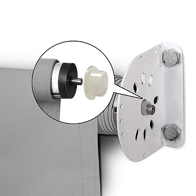 3m x 2.5m Retractable Straight Drop Roll Down Awning - Grey - Free Shipping