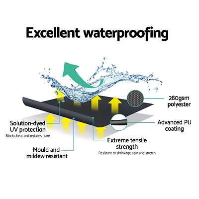 2.1m x 2.1m Retractable Fixed Pivot Arm Awning - Grey