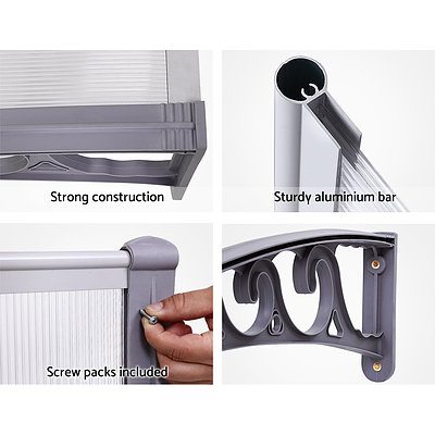 DIY Window Door Awning Transparent 1 x 1M - Brand New - Free Shipping