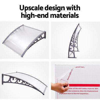 DIY Window Door Awning Transparent 1 x 1M - Brand New - Free Shipping
