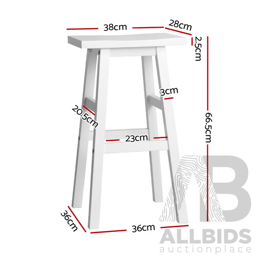 Set of 2 Baden Bar Stools White - Brand New - Free Shipping