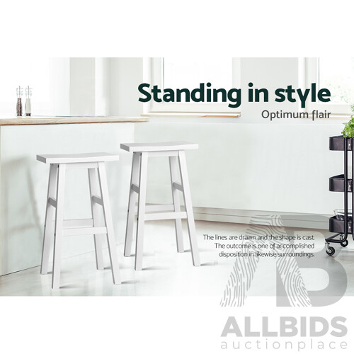 Set of 2 Baden Bar Stools White - Brand New - Free Shipping