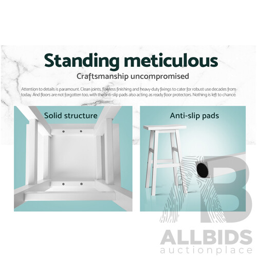 Set of 2 Baden Bar Stools White - Brand New - Free Shipping