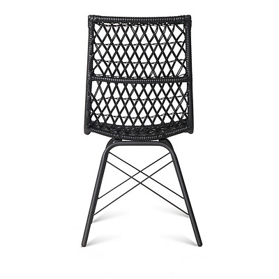 Set of 4 Rattan Dining Chair Black - Brand New - Free Shipping