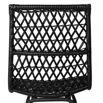 Set of 4 Rattan Dining Chair Black - Brand New - Free Shipping