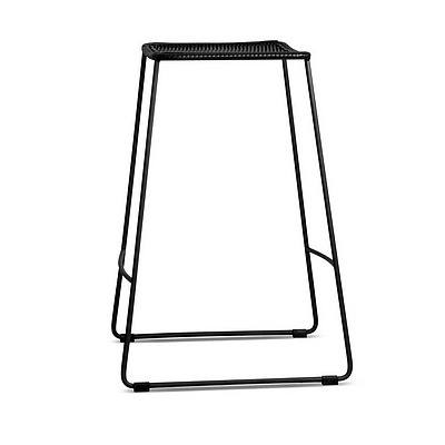 Ser of 2 PE Wicker Backless Bar Stool - Black - Free Shipping