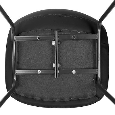 Artiss Set of 2 PU Leather Crosby Bar Stools - Black - Free Shipping