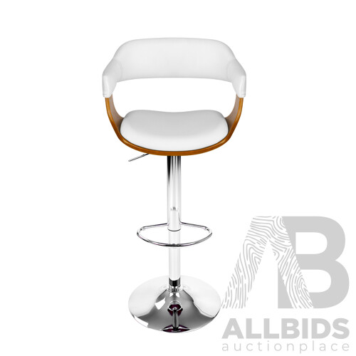 Wooden Swivel Bar Stool - White - Free Shipping