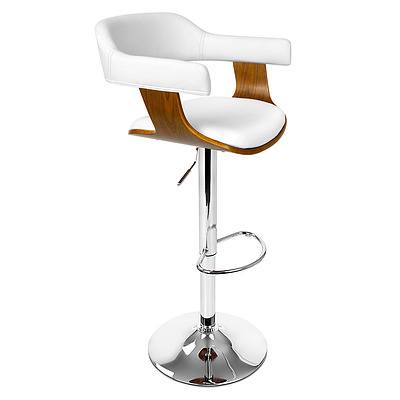 Wooden Swivel Bar Stool - White - Free Shipping