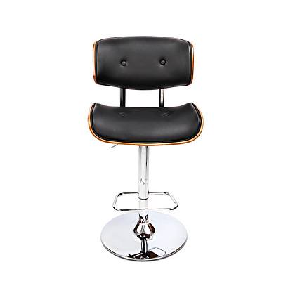 Wooden Bar Stool Gas Lift - Black - Free Shipping