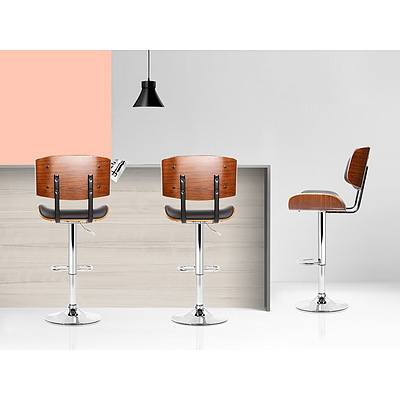 Wooden Bar Stool Gas Lift - Black - Free Shipping