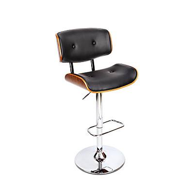 Wooden Bar Stool Gas Lift - Black - Free Shipping