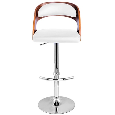 Artiss Wooden Gas Lift  Bar Stools - White
